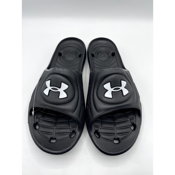 Under Armour Mens Locker Iv Sl Sideline Sandals Black Size 9 Bs247 - Picture 1 of 14